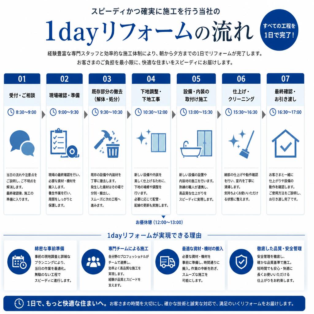 4. 1dayリフォームの流れ